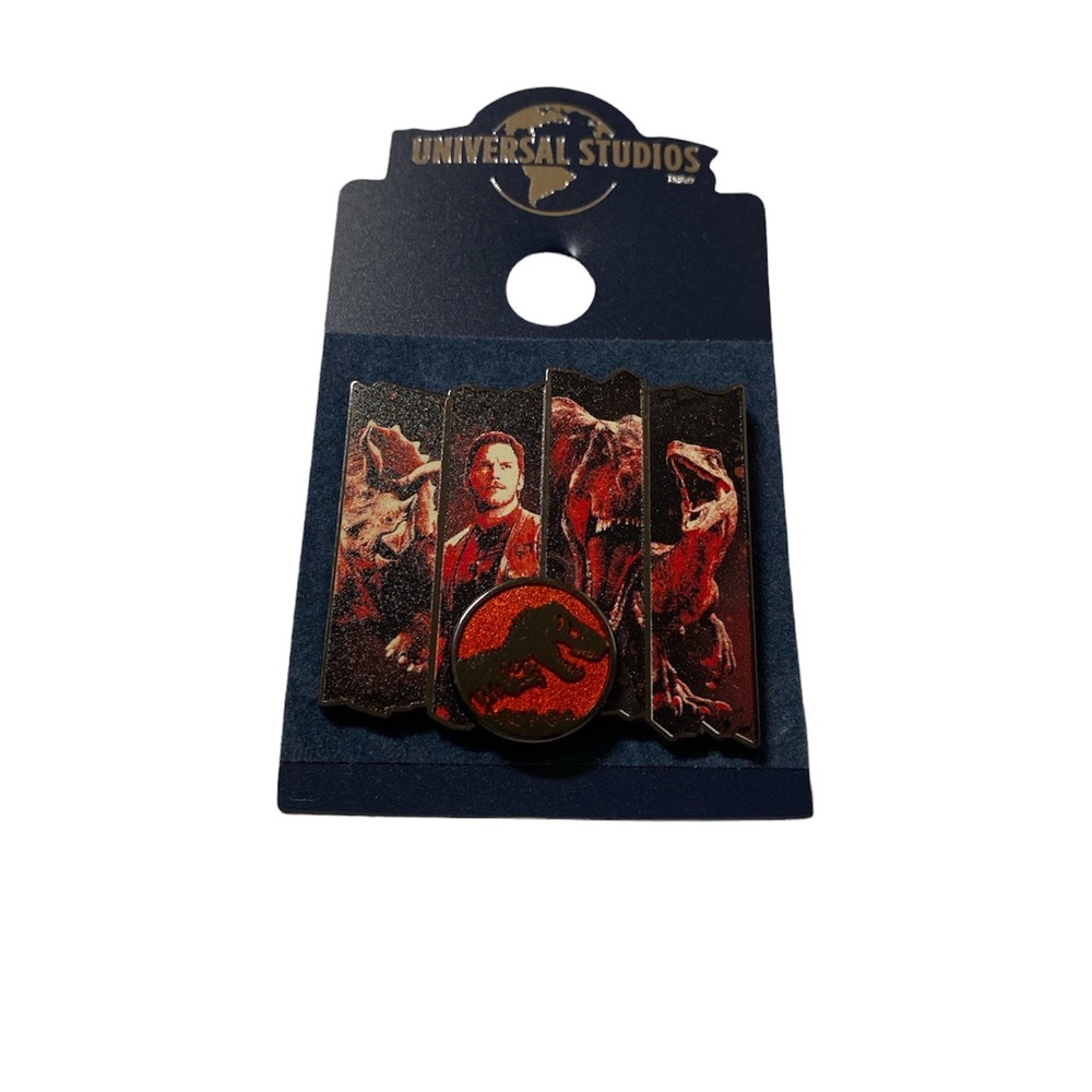 Jurassic World Owen Grady Pin Red Chris Pratt T Rex Universal Studios Dinosaur
